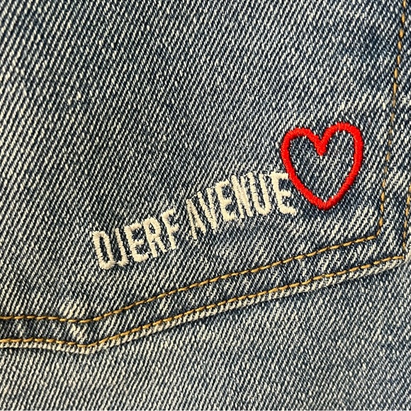 Djerf Avenue 31x35 Straight Jeans Mid Blue Tall 0154 women’s loose high rise - Picture 5 of 11